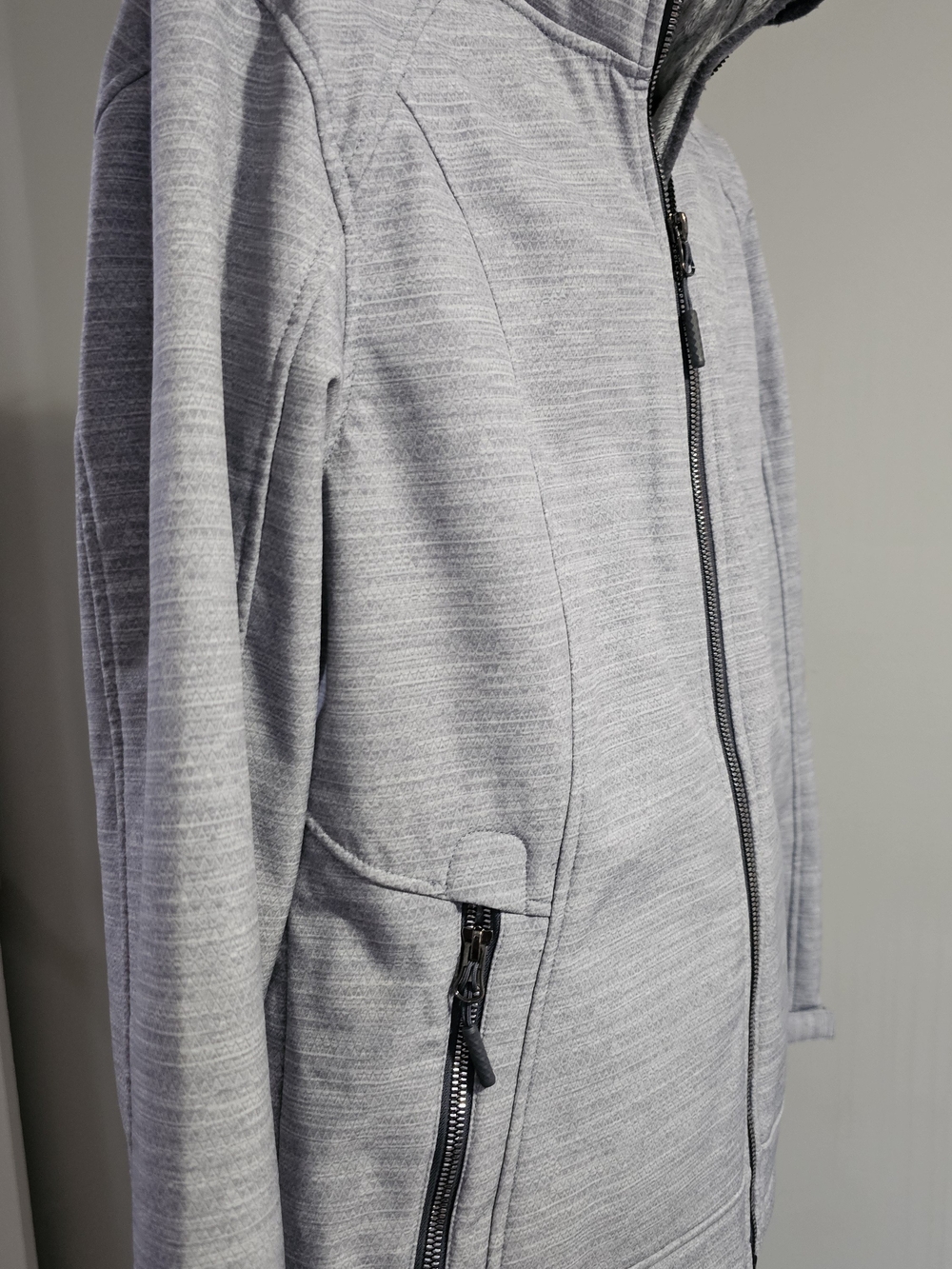 Free Country Women's Heather Gray Hooded Performance Jacket - Picture 6 of 9